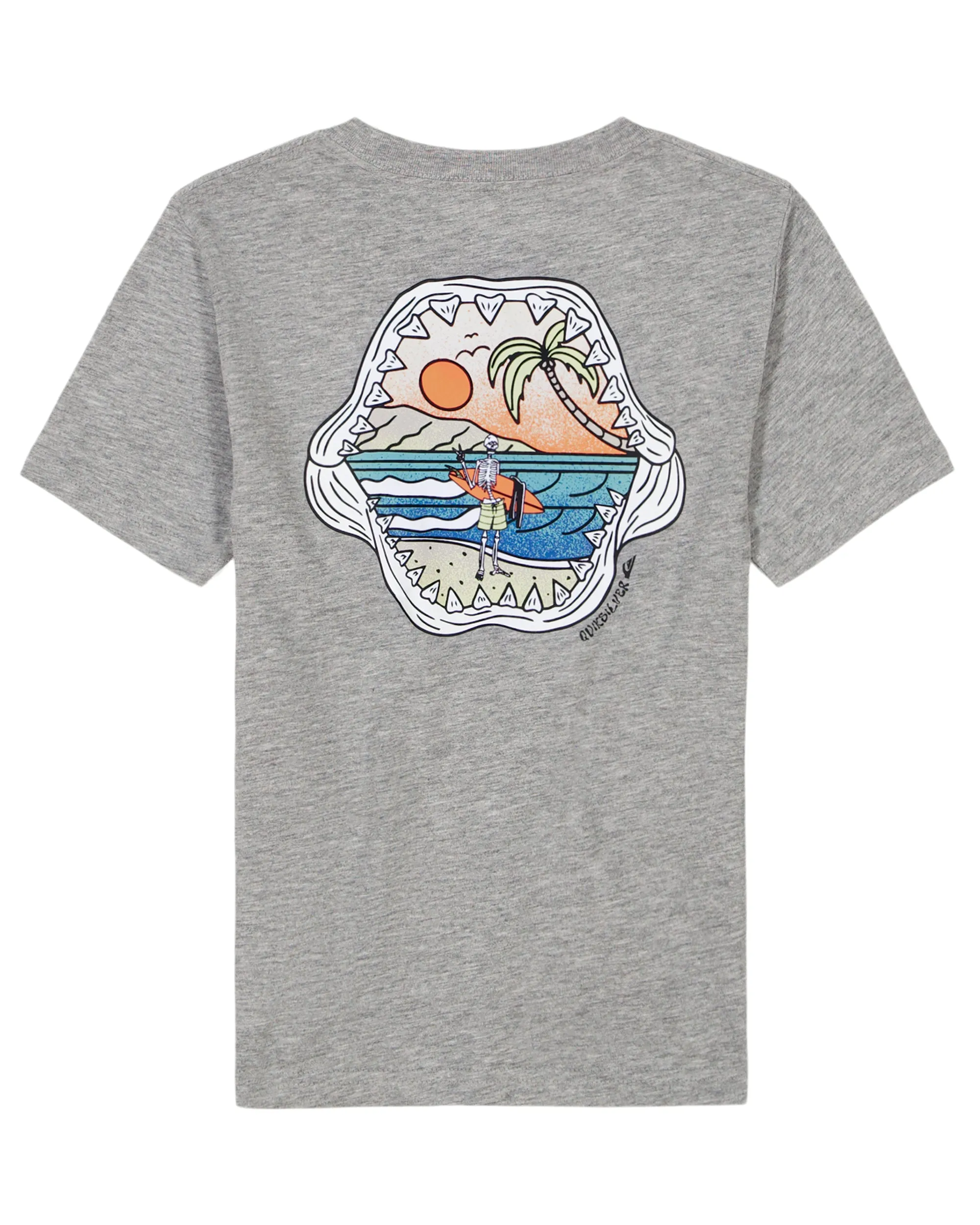 Little Boys Shark Mouth Short Sleeve Shirt - Grey Heather sold by Quiksilver product image thumbnail 2