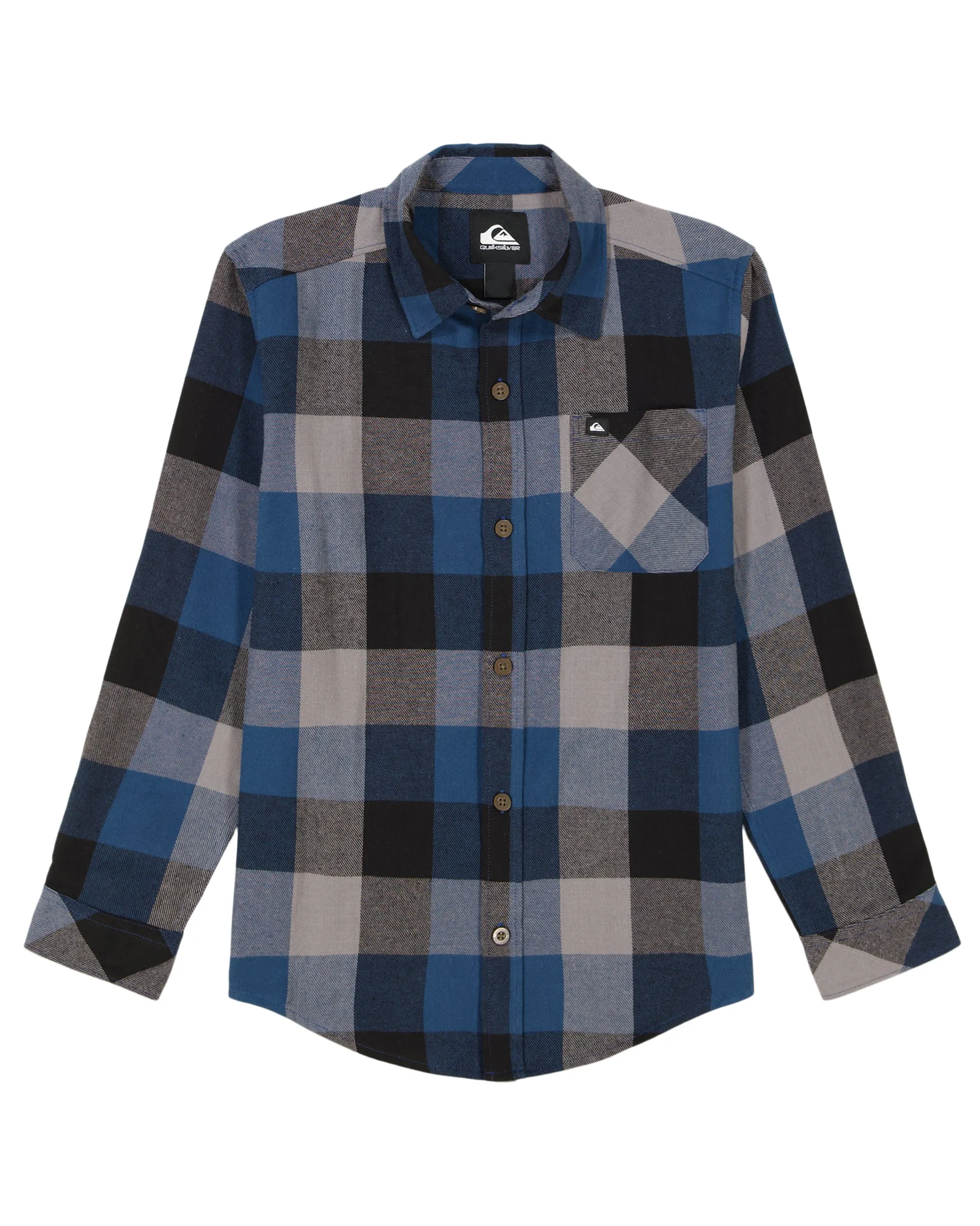 Boys 8-16 Mother Fly Long Sleeve Flannel Shirt - Estate Blue sold by Quiksilver