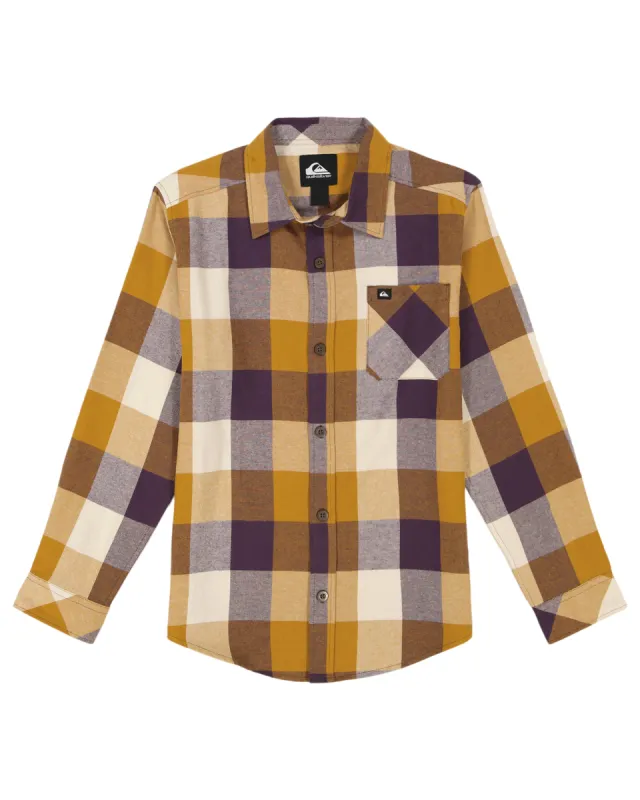 Boys 8-16 Mother Fly Long Sleeve Flannel Shirt - Bone Brown sold by Quiksilver