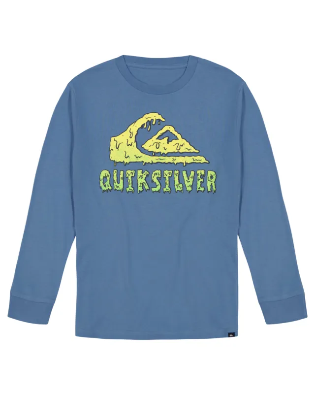 Boys 8-16 Slime Logo Long Sleeve T-Shirt - Coronet Blue sold by Quiksilver
