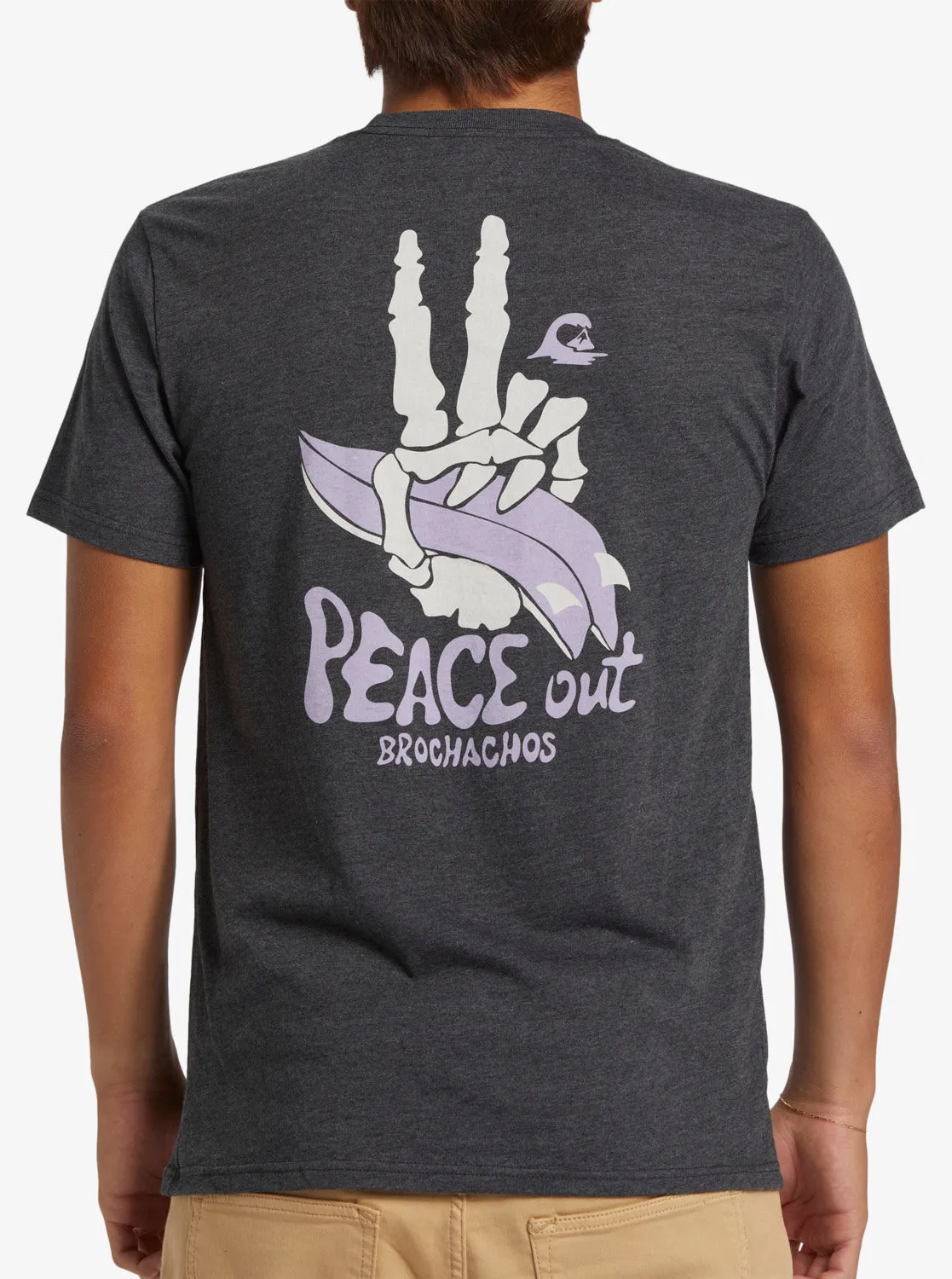 Peace Out T-Shirt - Charcoal Heather sold by Quiksilver product image thumbnail 5