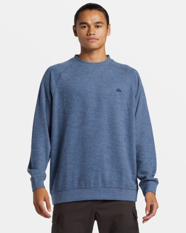 Raglans Knit Crew Neck Sweatshirt - Nebulas Blue Heather sold by Quiksilver