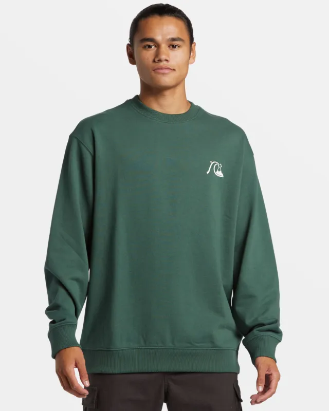 DNA Bubble Logo Crew Neck Sweatshirt - Forest sold by Quiksilver