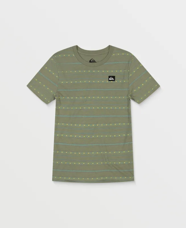Boys 8-16 Daygo Stripe T-Shirt - Sea Spray Heather sold by Quiksilver