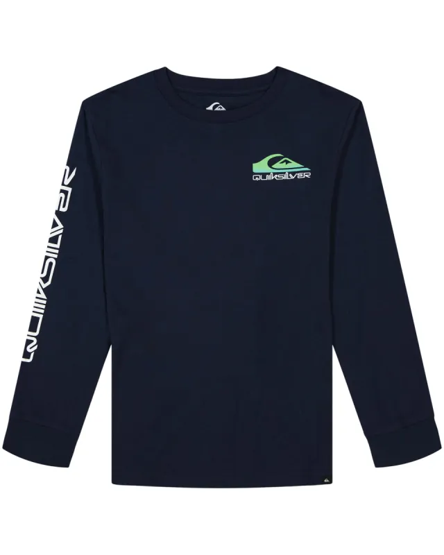 Boys 8-16 Omni Logo Core Long Sleeve T-Shirt - Dark Navy sold by Quiksilver