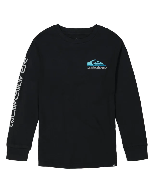 Boys 8-16 Omni Logo Core Long Sleeve T-Shirt - Black sold by Quiksilver