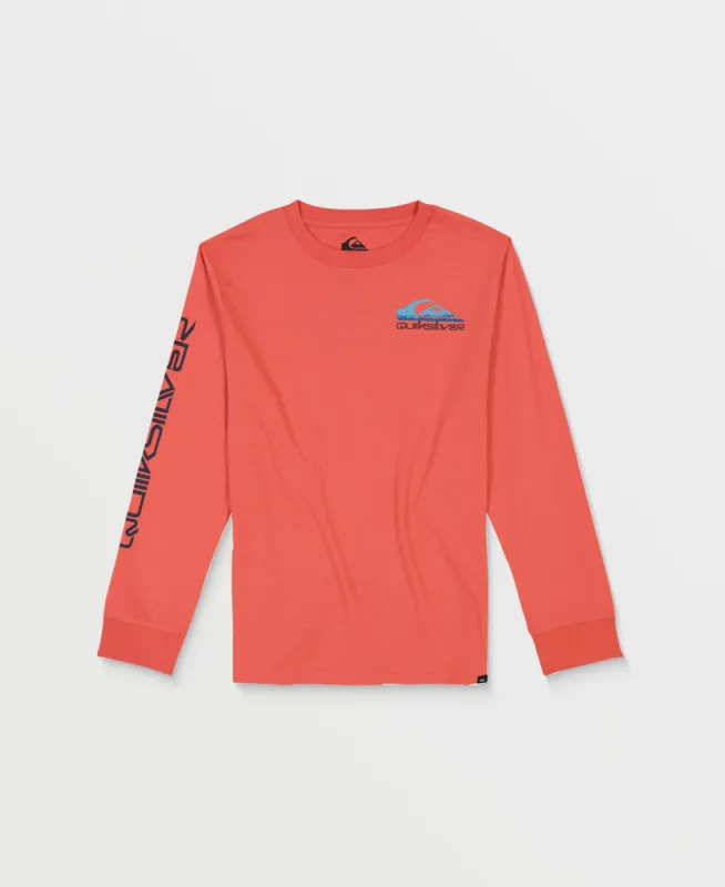 Boys 2-7 Omni Logo Core Long Sleeve T-Shirt - Spiced Coral sold by Quiksilver
