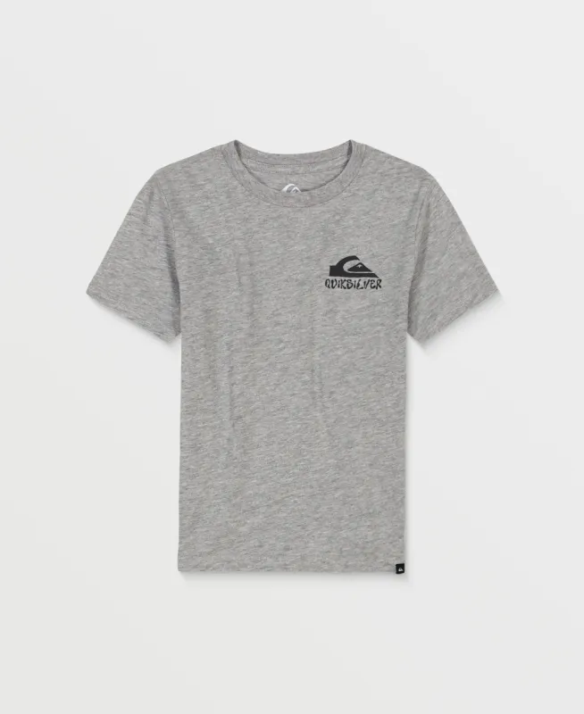 Boys Shark Mouth Short Sleeve Shirt - Grey Heather sold by Quiksilver