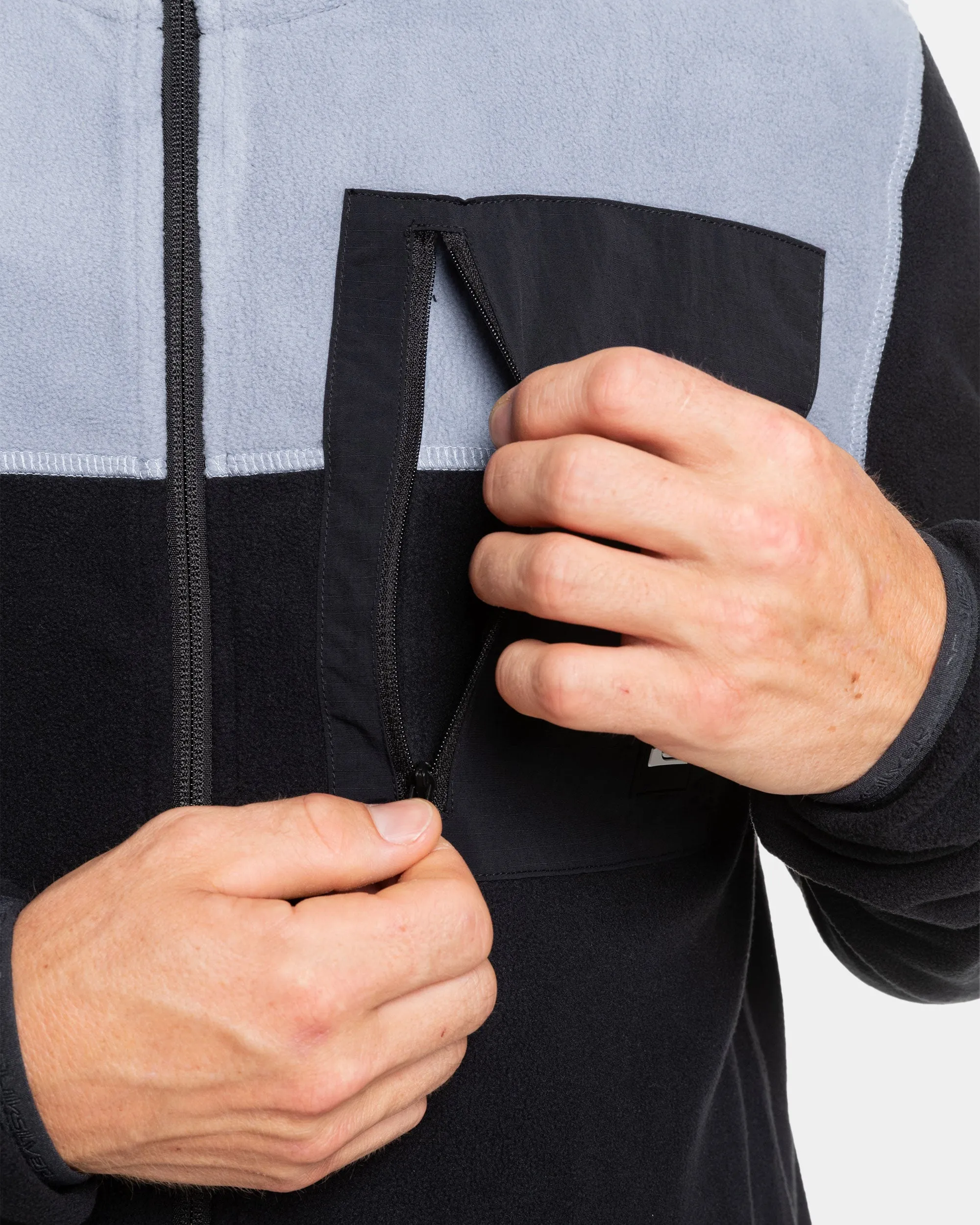 Aker Zip-Up Technical Fleece - True Black sold by Quiksilver product image thumbnail 2