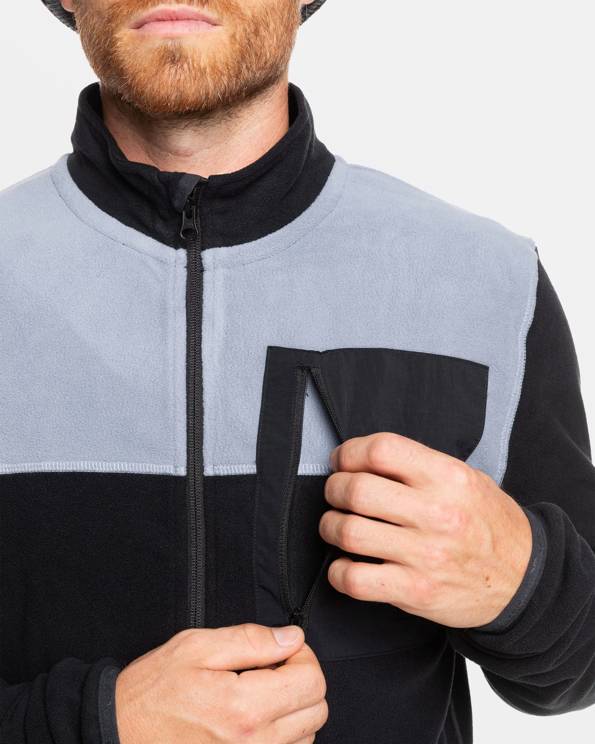 Aker Zip-Up Technical Fleece - True Black sold by Quiksilver product image thumbnail 3