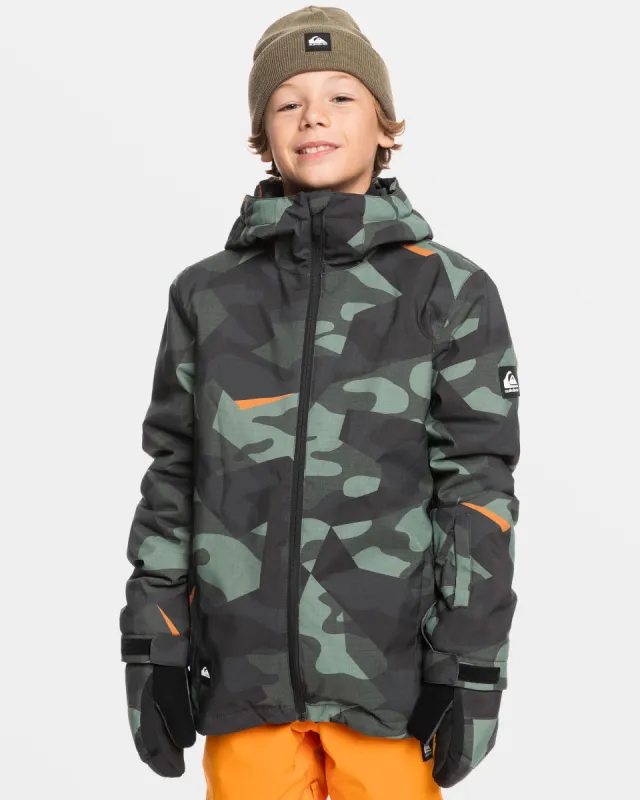 Boys 8-16 Mission Snow Jacket - Puzzle Camo Sea Spray sold by Quiksilver