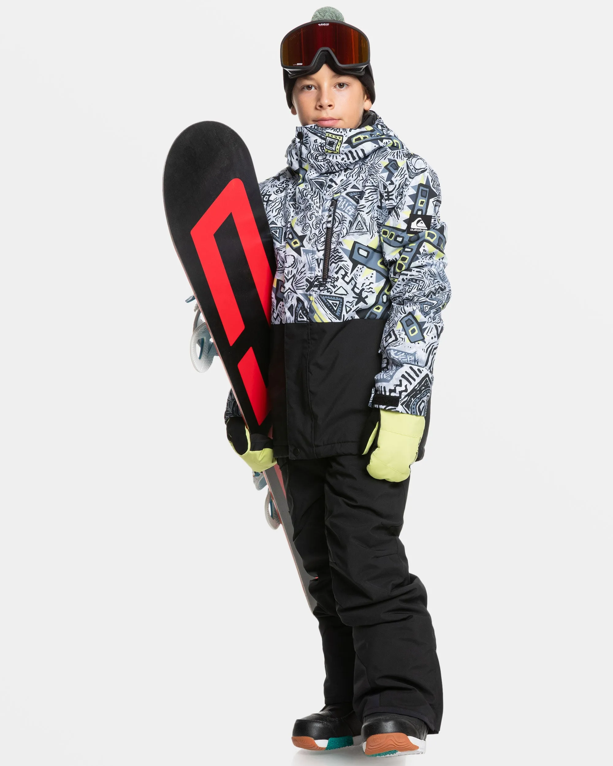 Boys 8-16 Mission Snow Jacket - Heritage Scribble Black sold by Quiksilver product image thumbnail 3