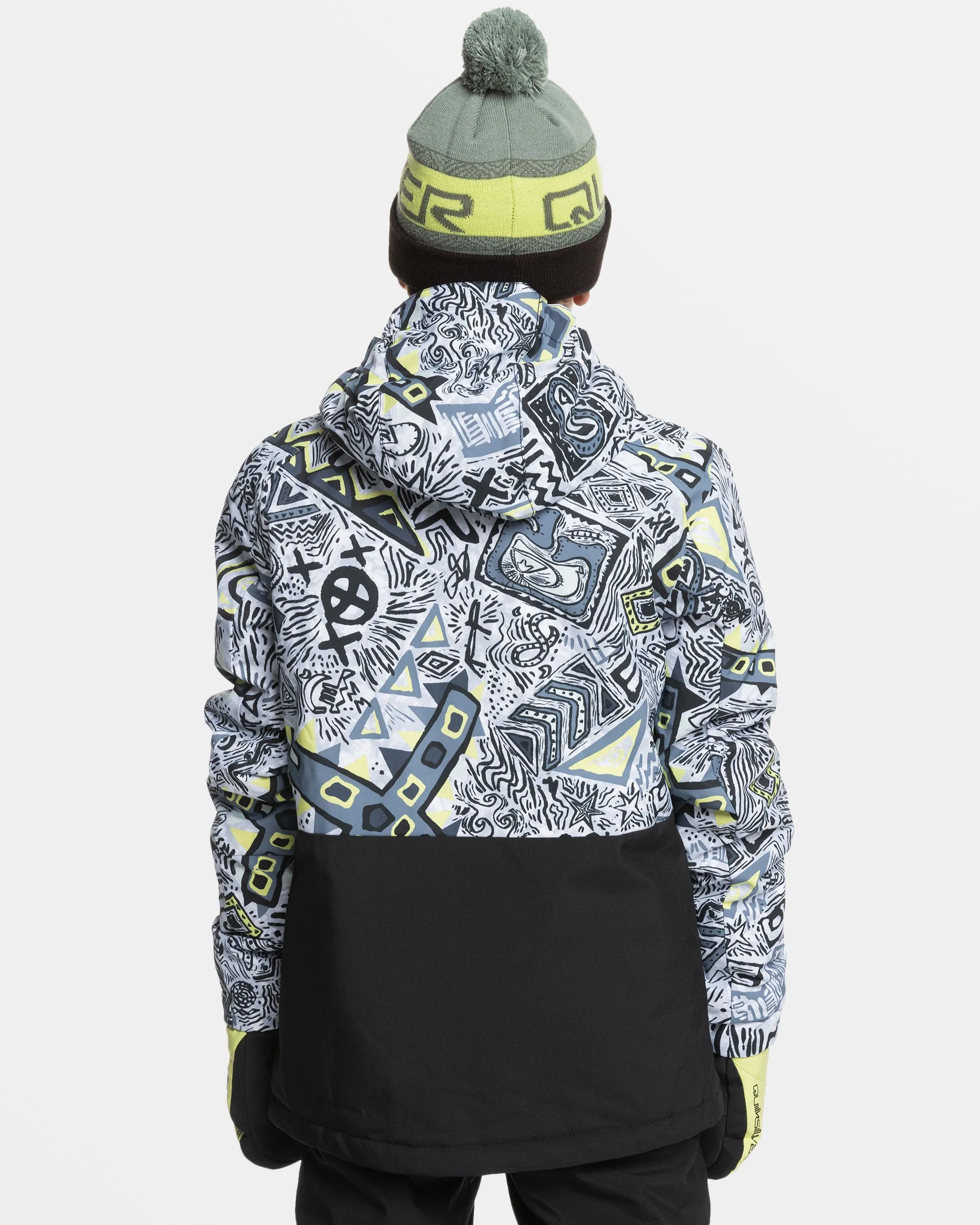 Boys 8-16 Mission Snow Jacket - Heritage Scribble Black sold by Quiksilver product image thumbnail 2