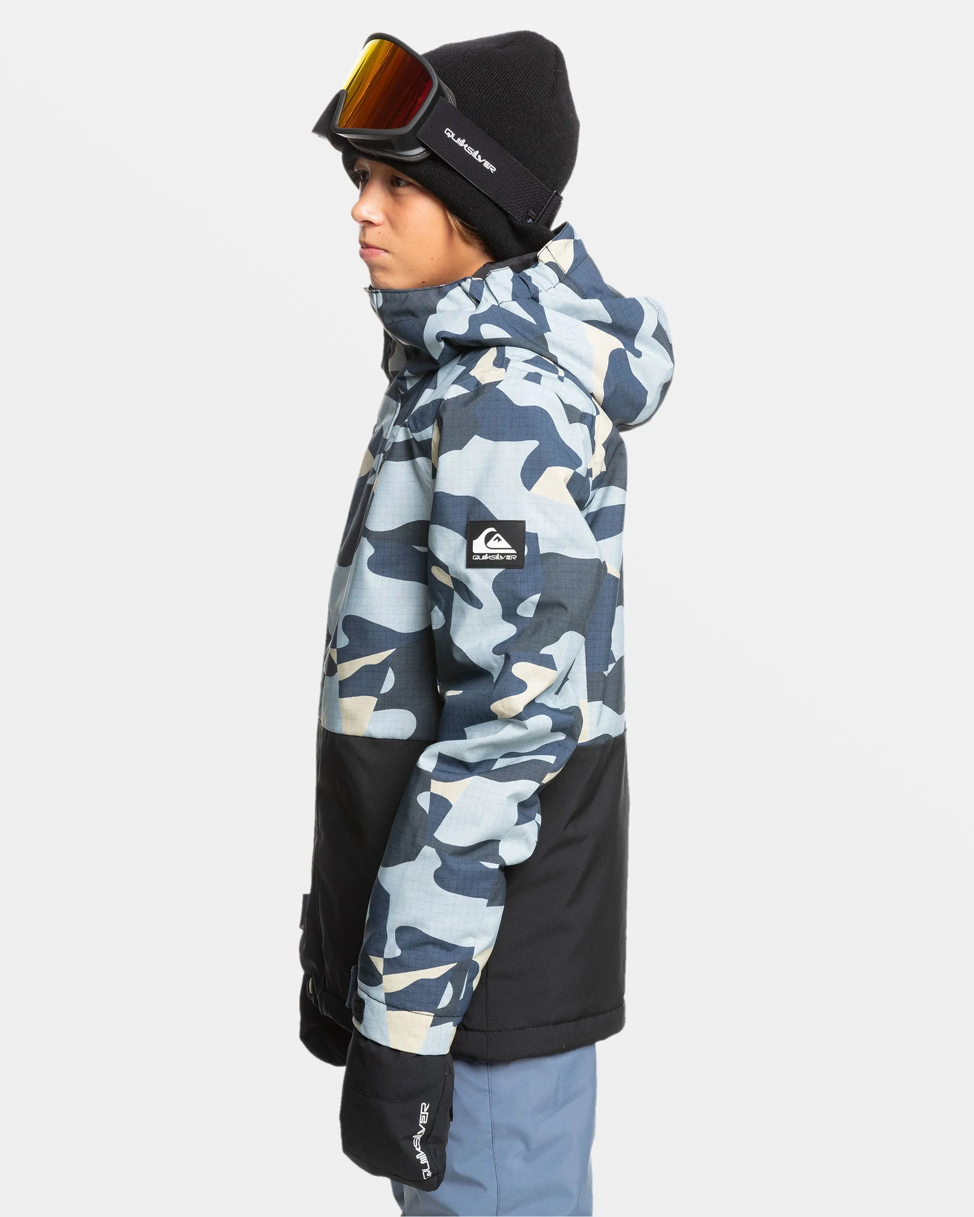 Boys 8-16 Mission Snow Jacket - Puzzle Camo Ice Flow sold by Quiksilver product image thumbnail 4