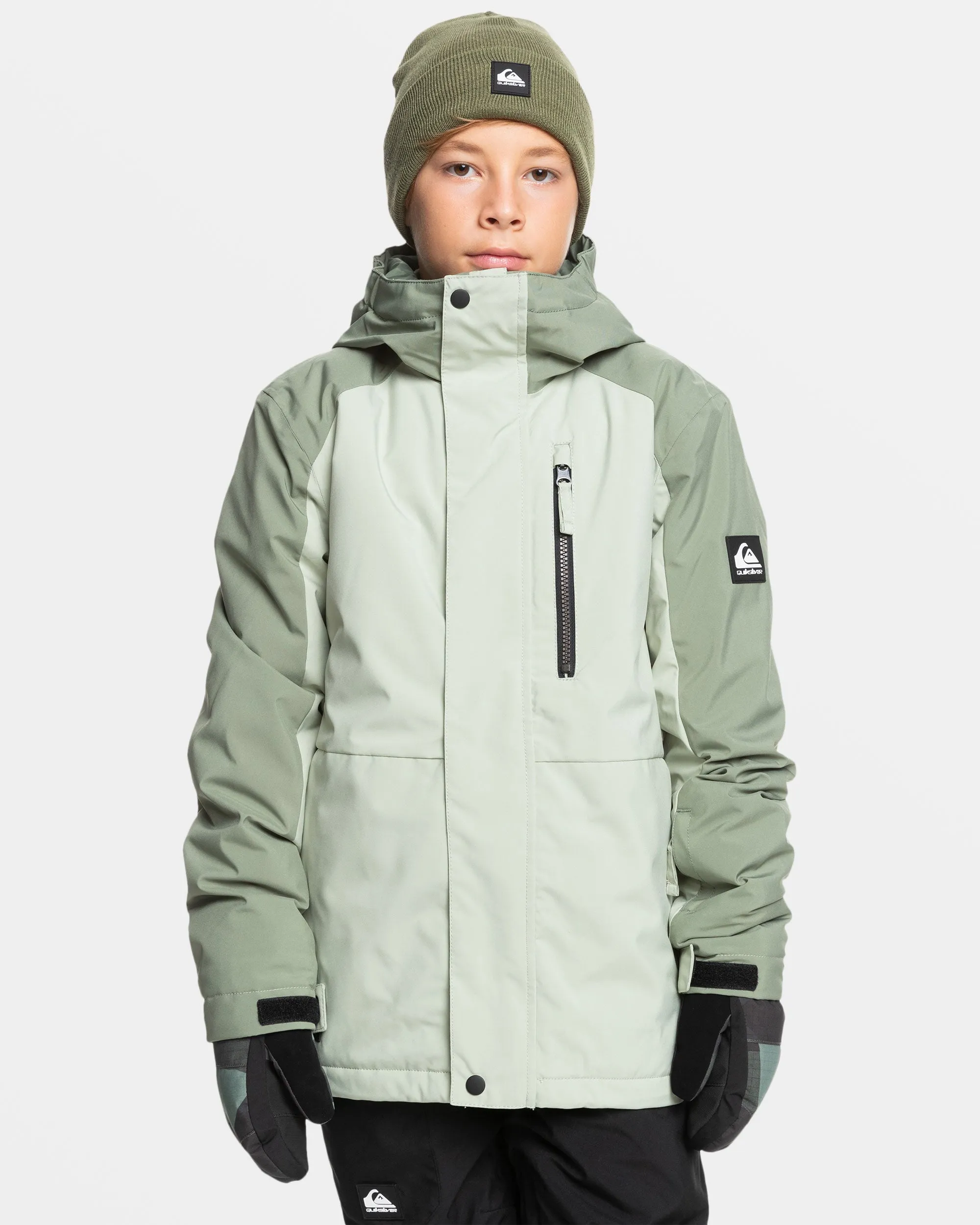 Boys 8-16 Mission Block Technical Snow Jacket - Desert Sage sold by Quiksilver