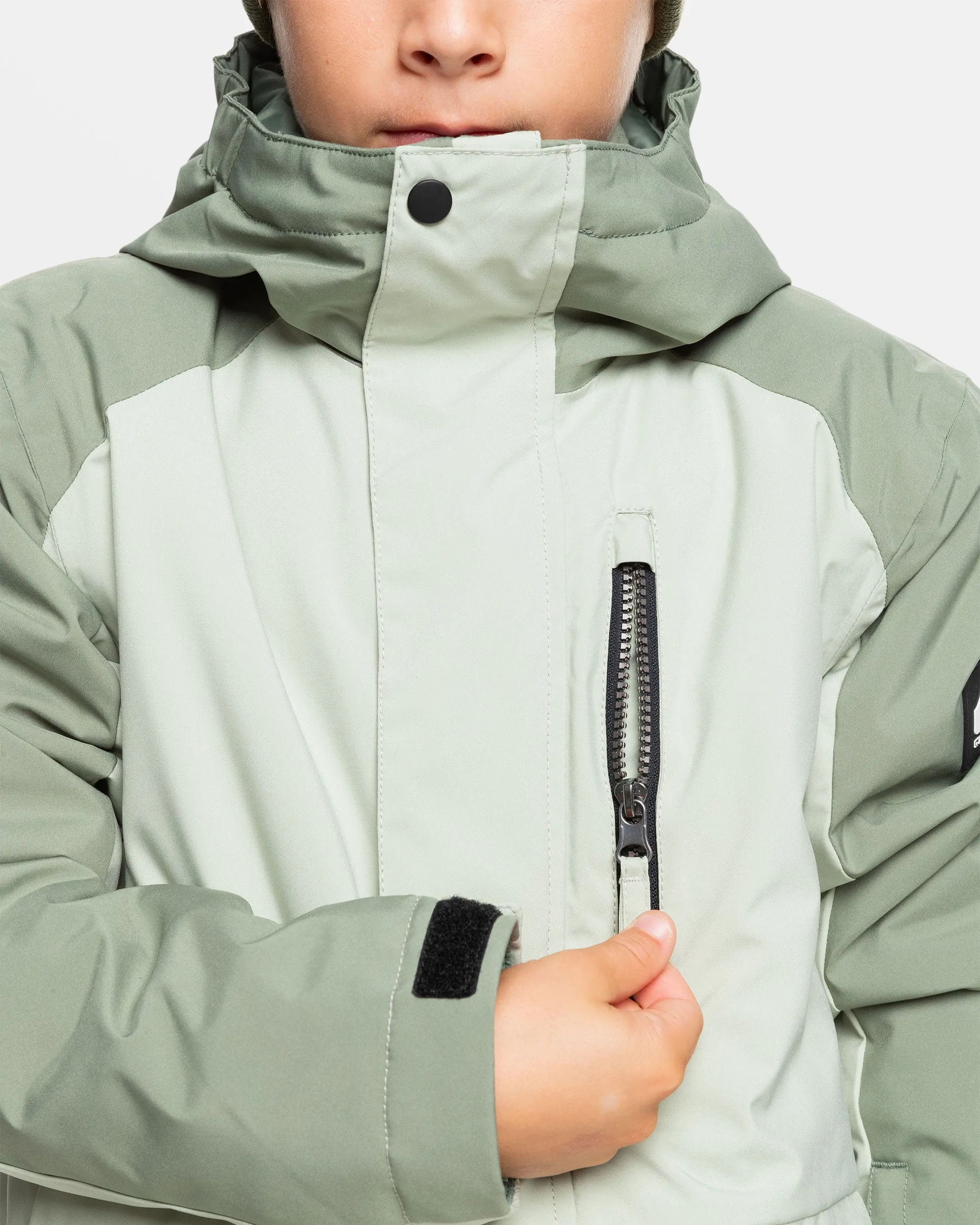 Boys 8-16 Mission Block Technical Snow Jacket - Desert Sage sold by Quiksilver product image thumbnail 4
