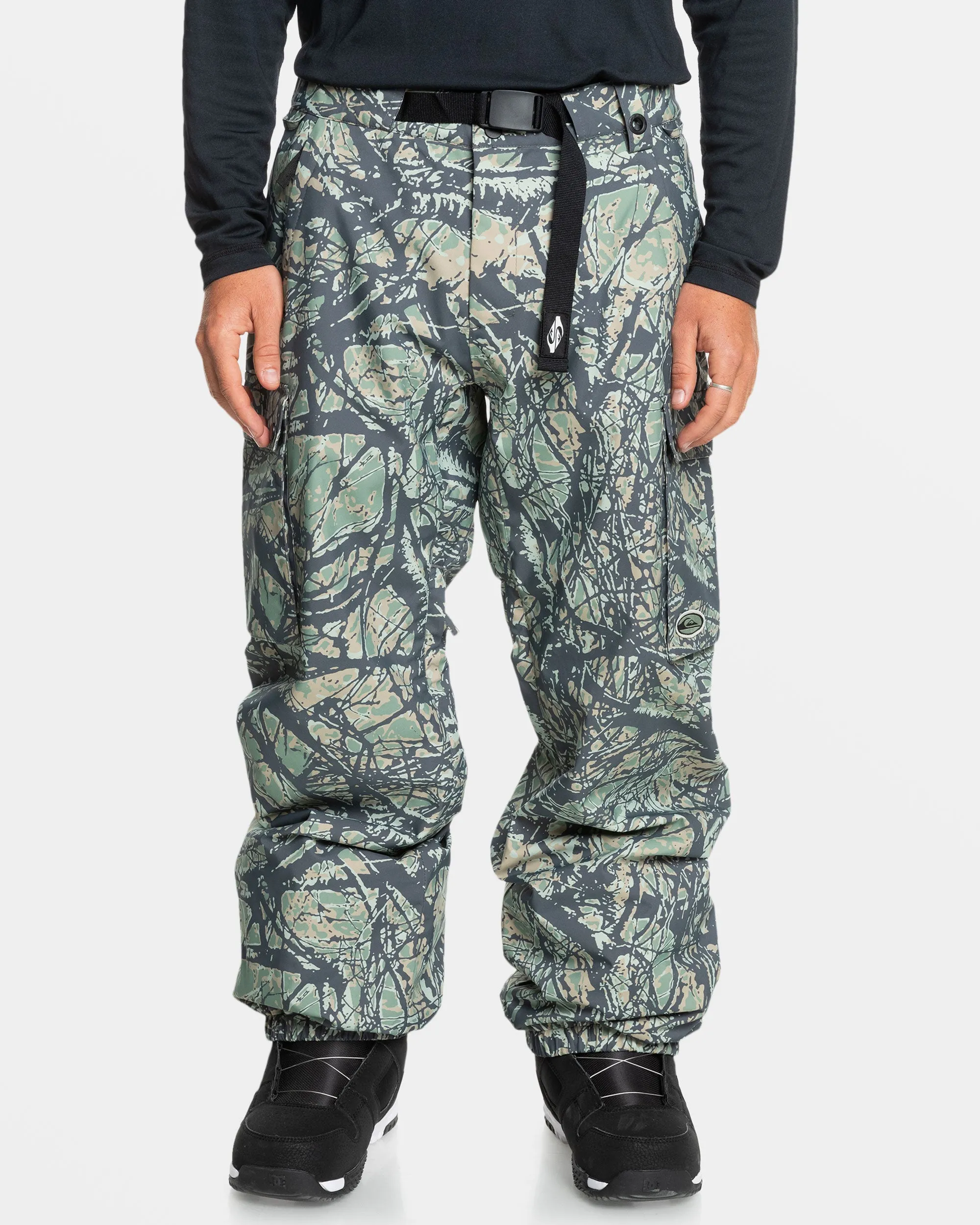 Snow Down Snow Pants - Woodland Abstract Sea Spray sold by Quiksilver
