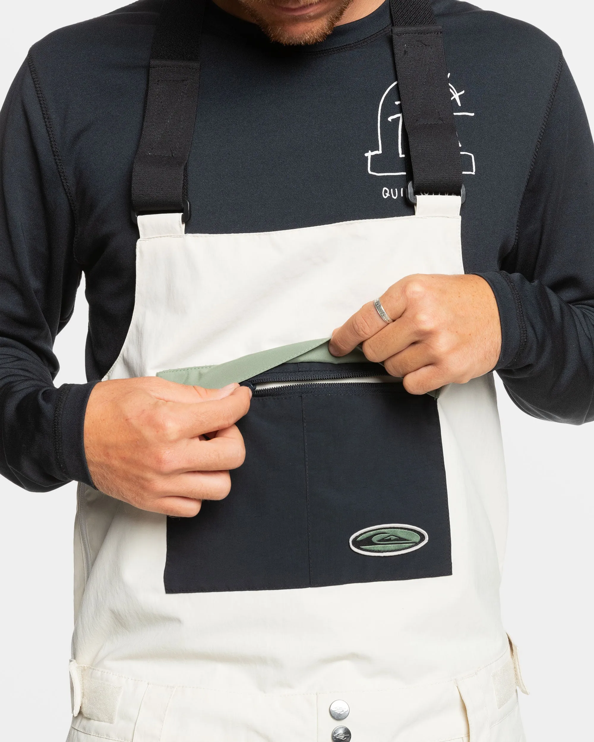 Fly High Bib Snow Pants - Birch sold by Quiksilver product image thumbnail 5