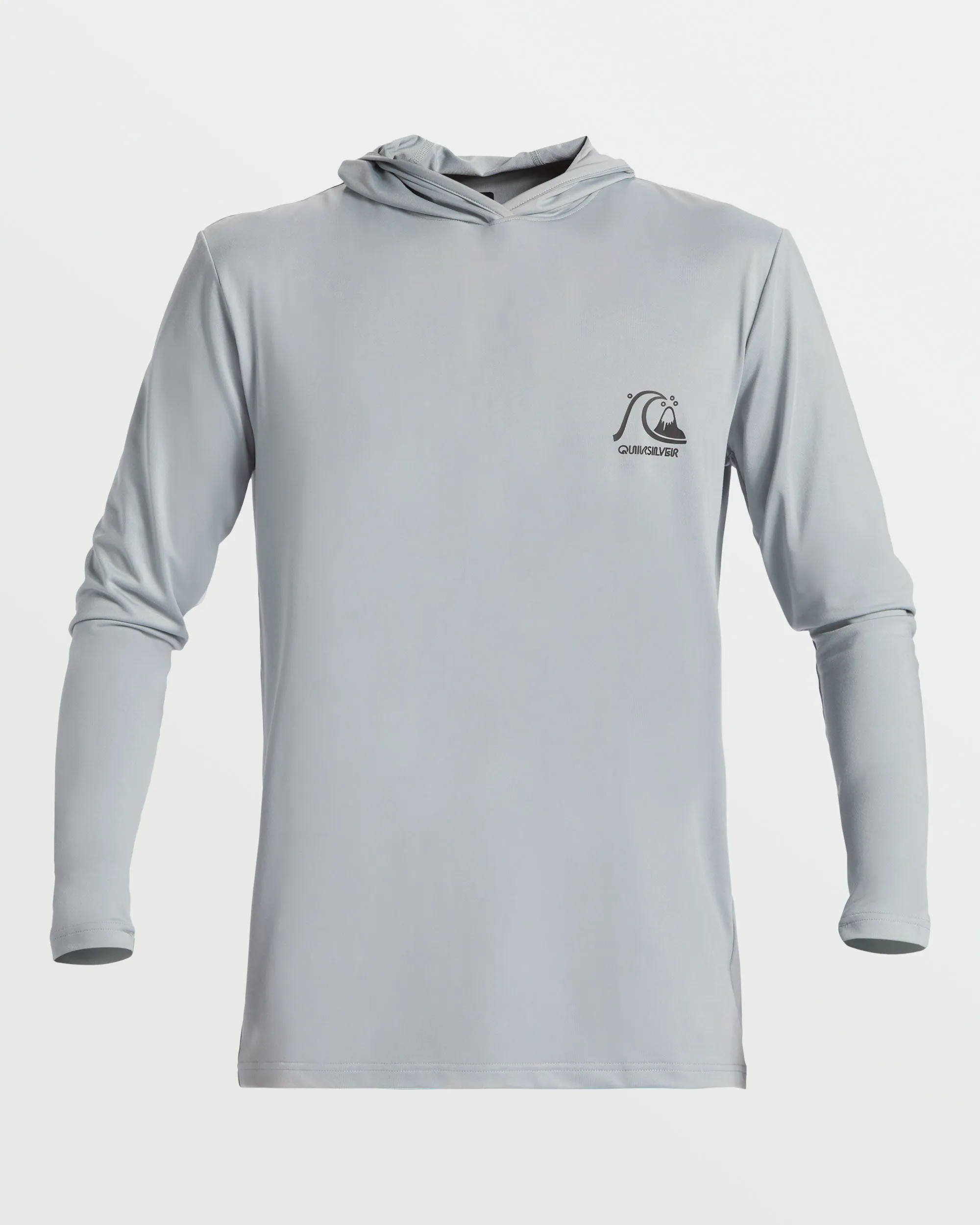 DNA Bubble Long Sleeve Hooded Surf Tee - Quarry sold by Quiksilver