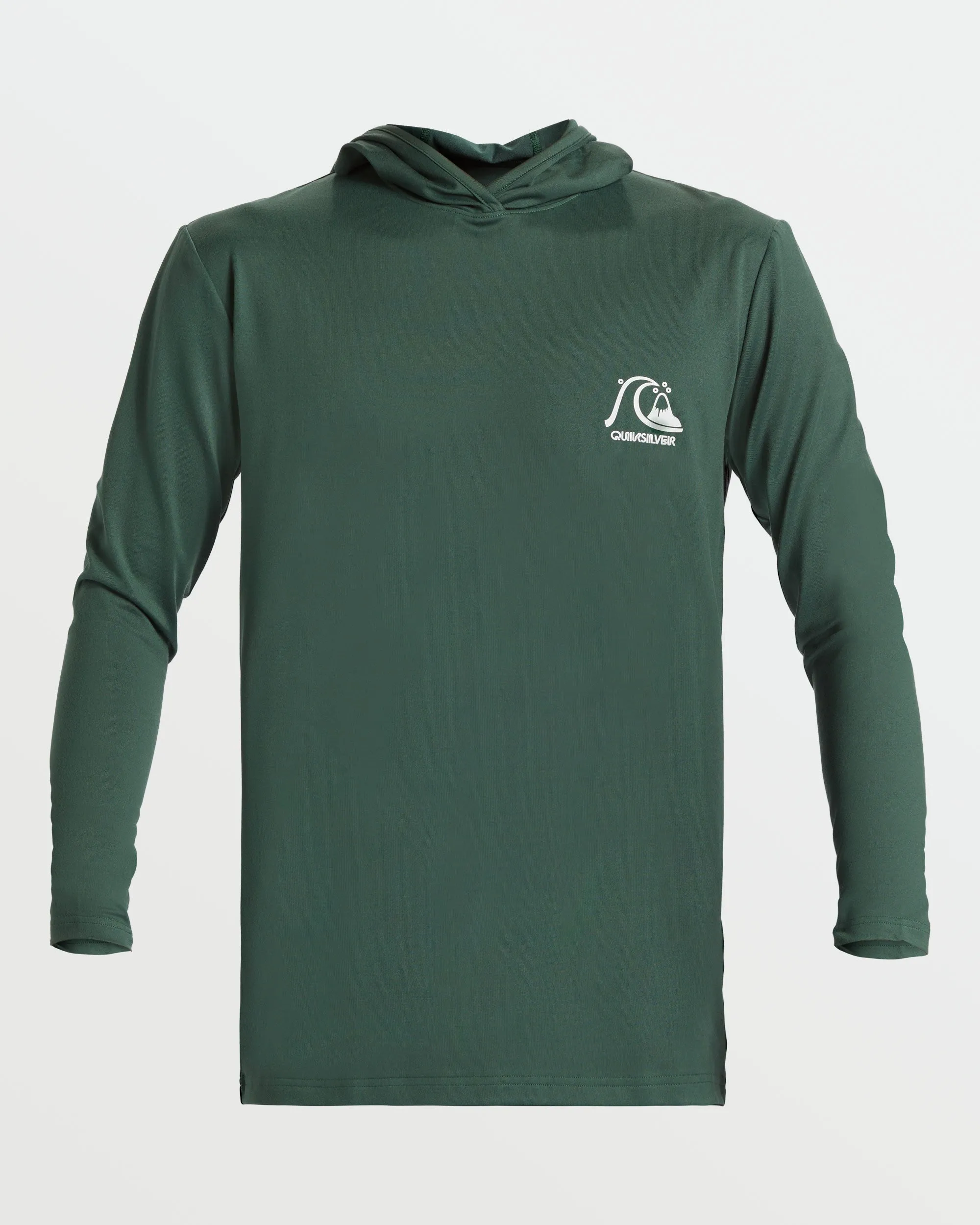 DNA Bubble Long Sleeve Hooded Surf Tee - Forest sold by Quiksilver