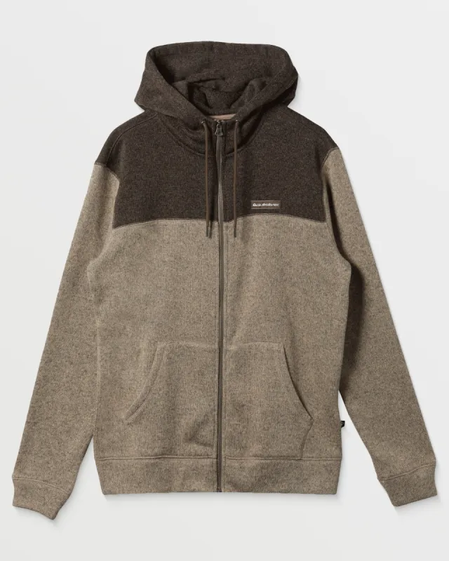 Keller Block Zip Hoodie - Portabella Heather sold by Quiksilver