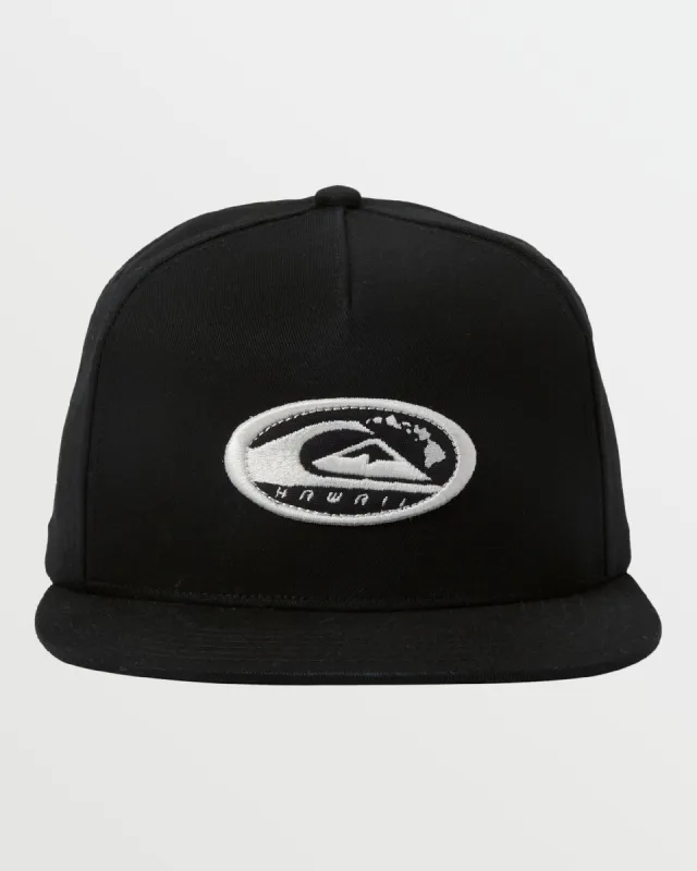 Hawaii Saturn Island Snapback Hat - Black made by Quiksilver