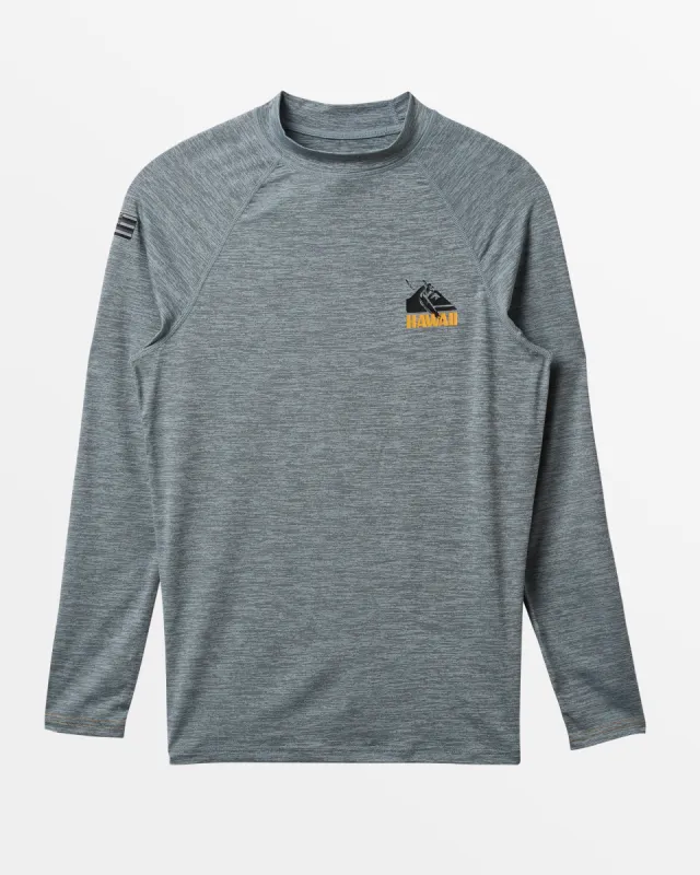 Petroglyph UPF50 Long Sleeve Rashguard - Quarry Heather sold by Quiksilver