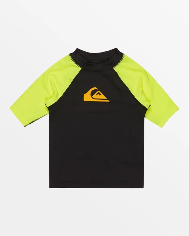 Boys 2-7 Everyday UPF 50 Short Sleeve Rashguard - Safety Yellow sold by Quiksilver