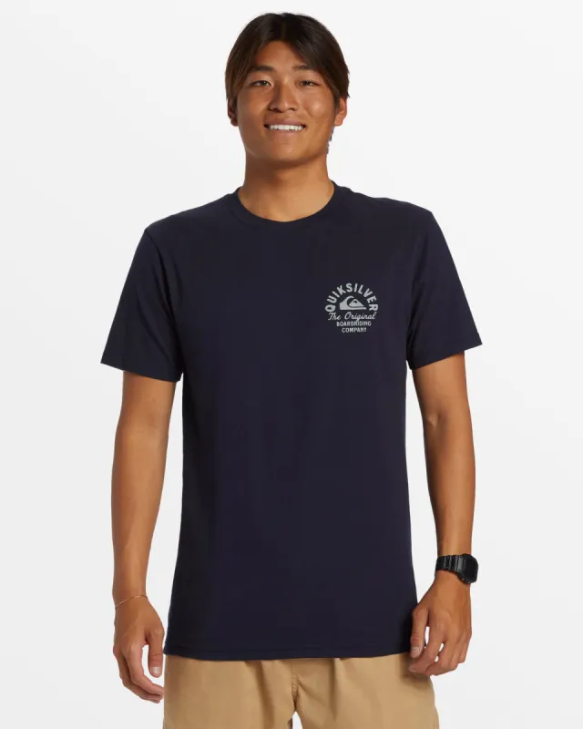 Circled Script T-Shirt - Navy Blazer sold by Quiksilver