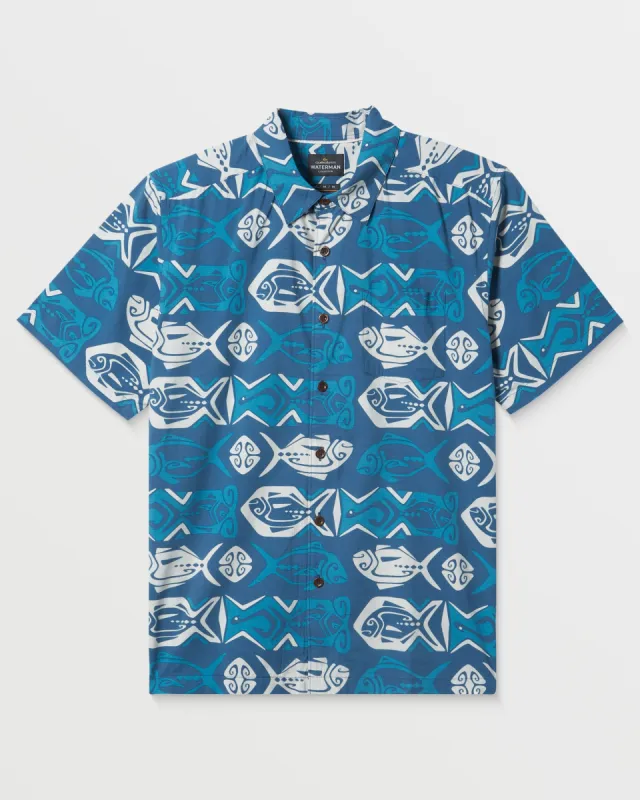 Waterman Band O Fish Shirt - Indian Teal sold by Quiksilver