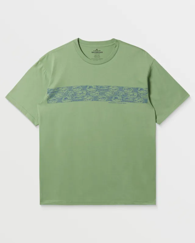 Waterman Sketchy T-Shirt - Green Eyes sold by Quiksilver