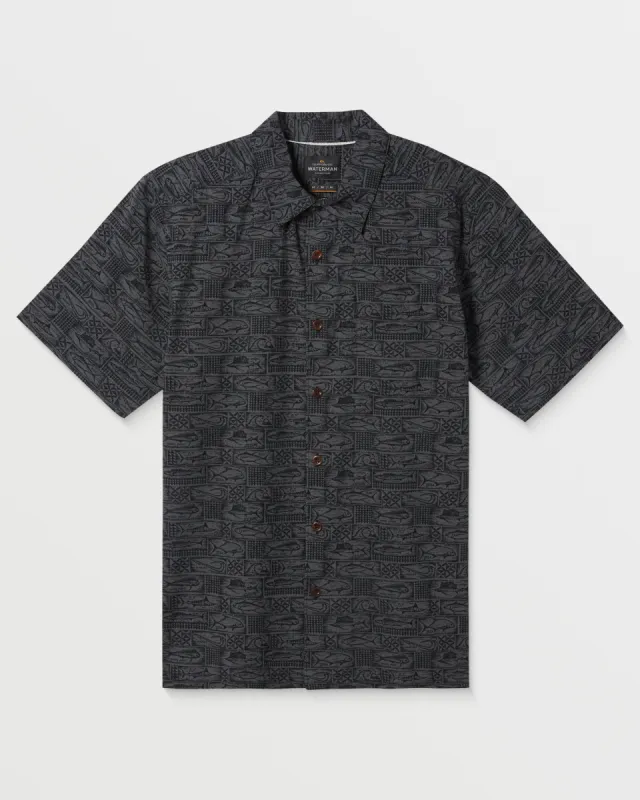 Waterman Hana Bay Shirt - Black sold by Quiksilver