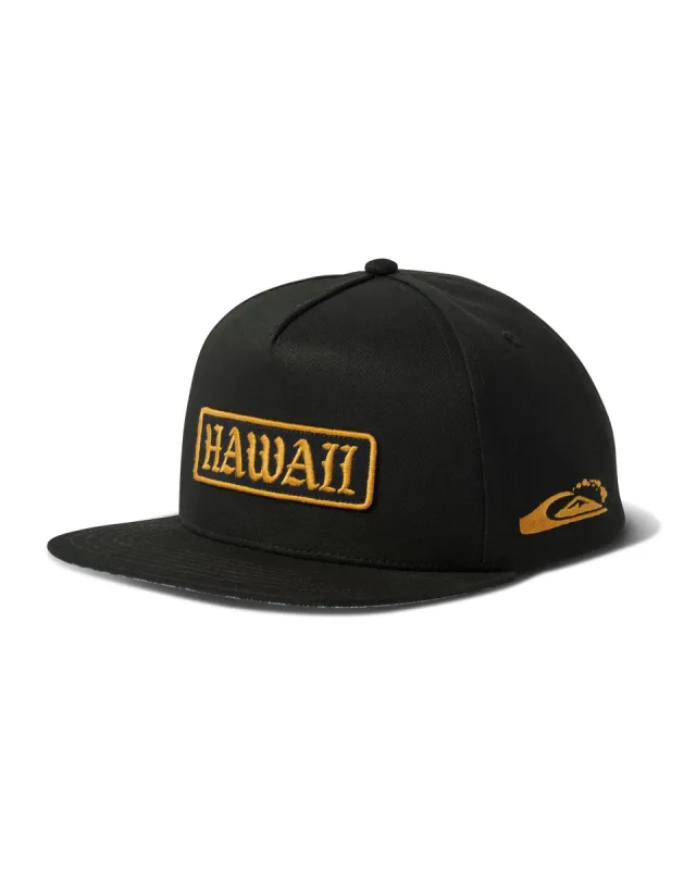 Hawaii Islands Snapback Hat - Black sold by Quiksilver