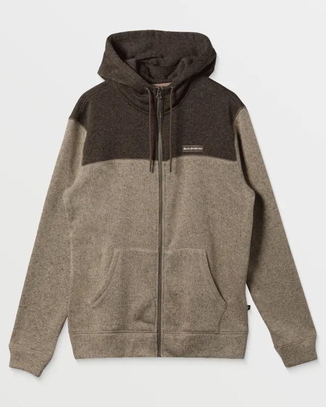 Keller Block Zip Hoodie - Portabella Heather sold by Quiksilver