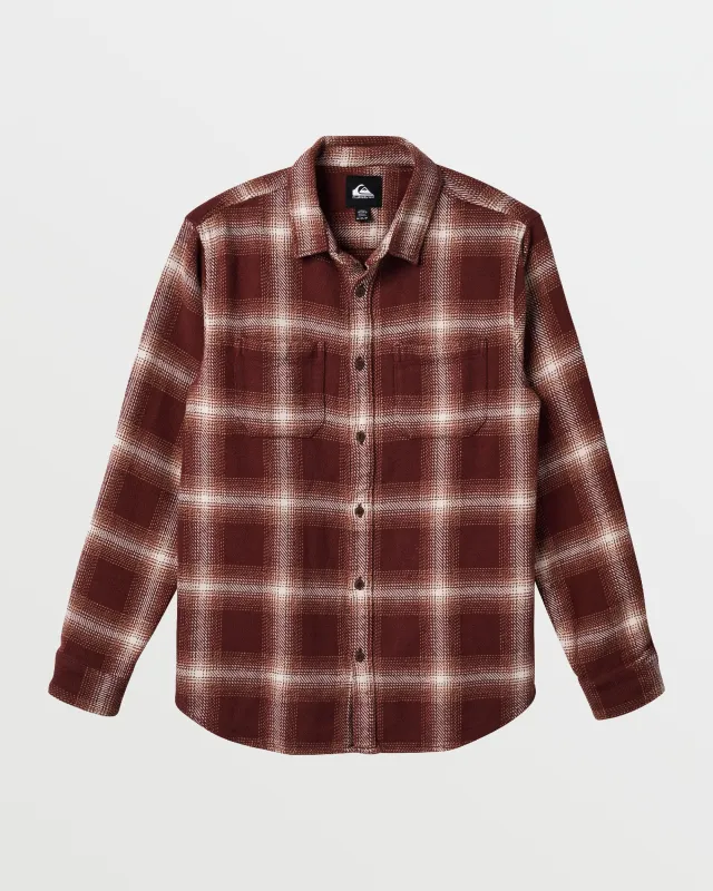 DNA Long Sleeve Flannel Shirt - Brown Stone Print sold by Quiksilver