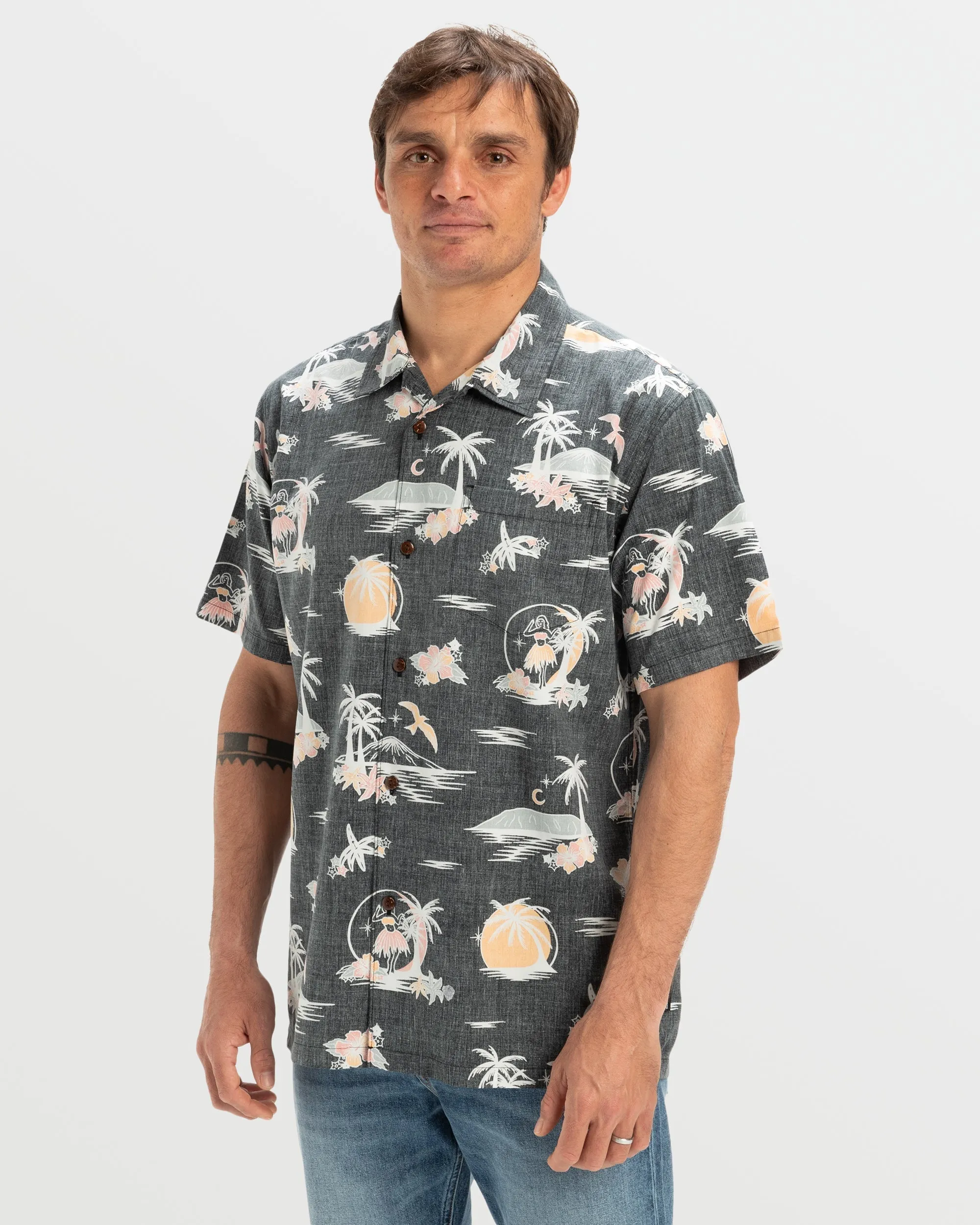 DNA Destination Island Short Sleeve Shirt - Black sold by Quiksilver product image thumbnail 4