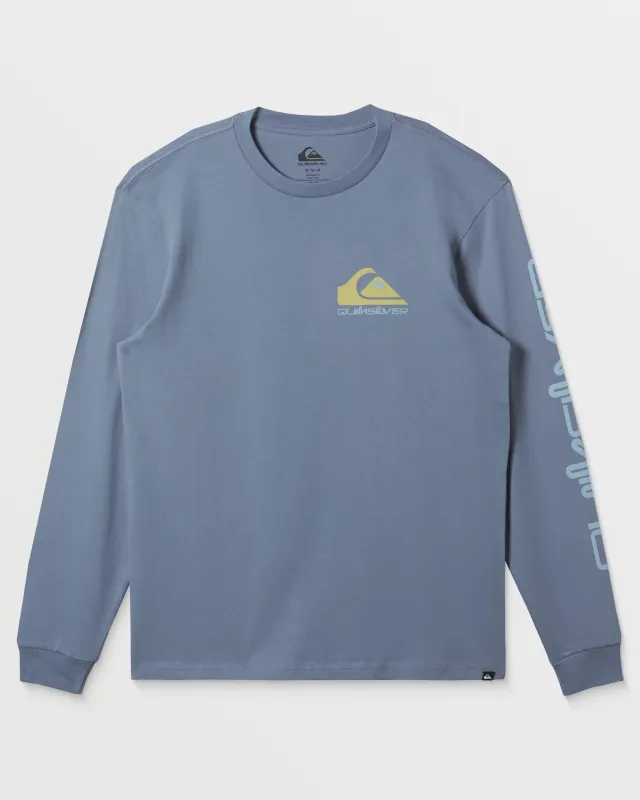 Comp Logo Long Sleeve T-Shirt - Flint Stone sold by Quiksilver