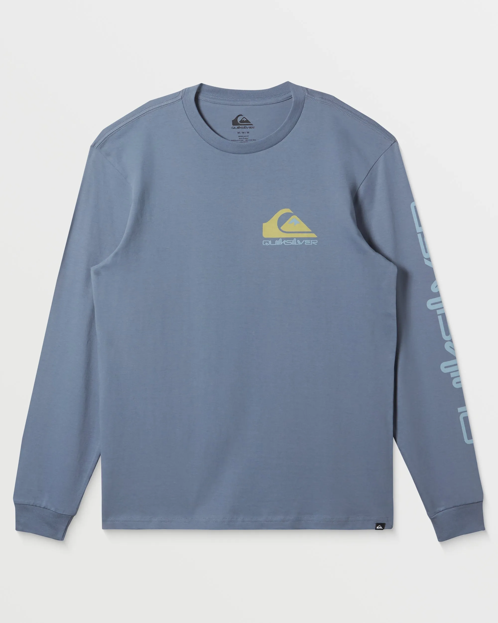 Comp Logo Long Sleeve T-Shirt - Flint Stone sold by Quiksilver