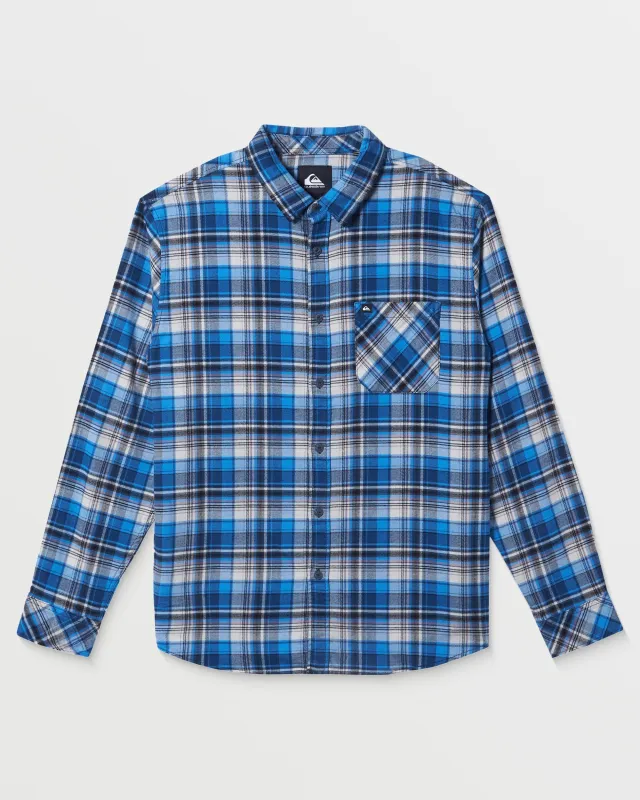 Breakwater Stretch Flannel - Coronet Blue Print made by Quiksilver
