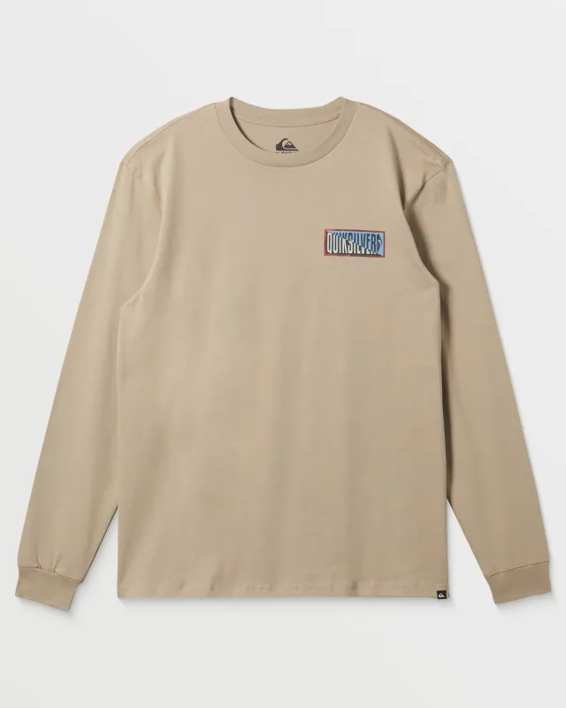 Crossed Out Long Sleeve T-Shirt - Plaza Taupe sold by Quiksilver