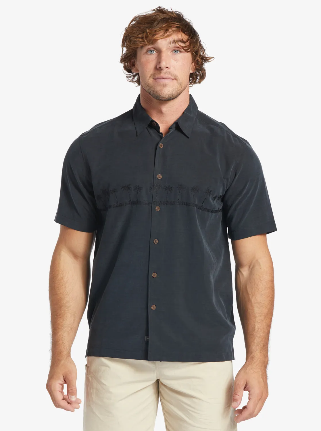 Waterman Tahiti Palms Premium Anti-Wrinkle Shirt - Black sold by Quiksilver product image thumbnail 3
