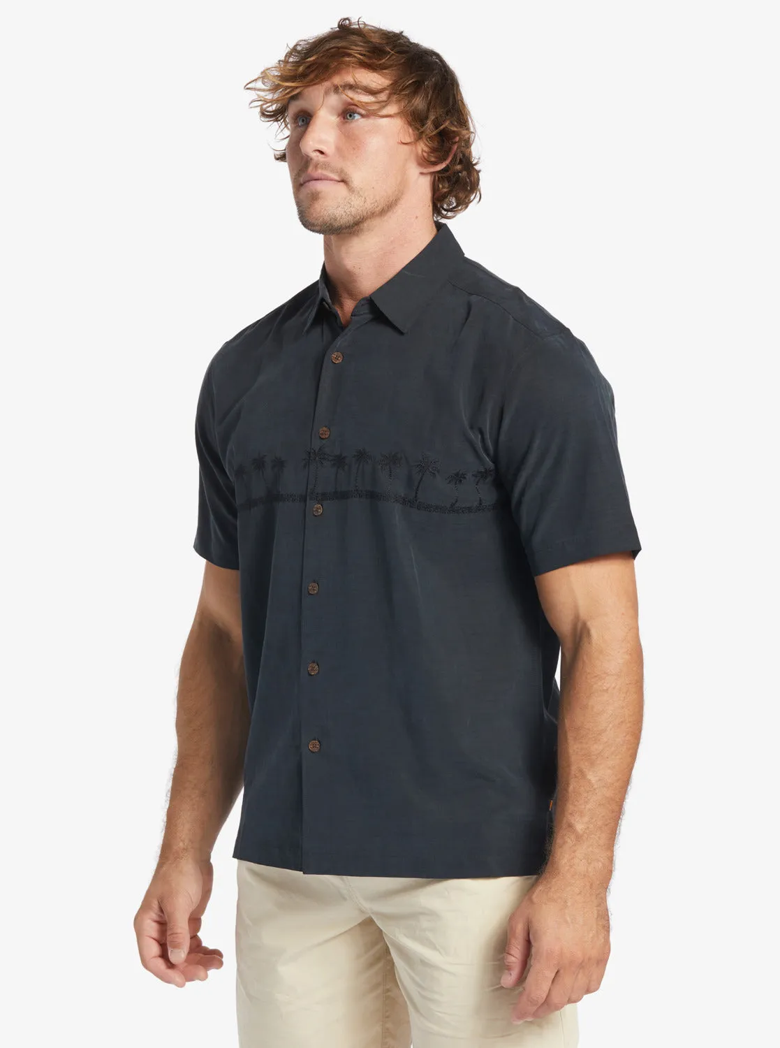 Waterman Tahiti Palms Premium Anti-Wrinkle Shirt - Black sold by Quiksilver product image thumbnail 4