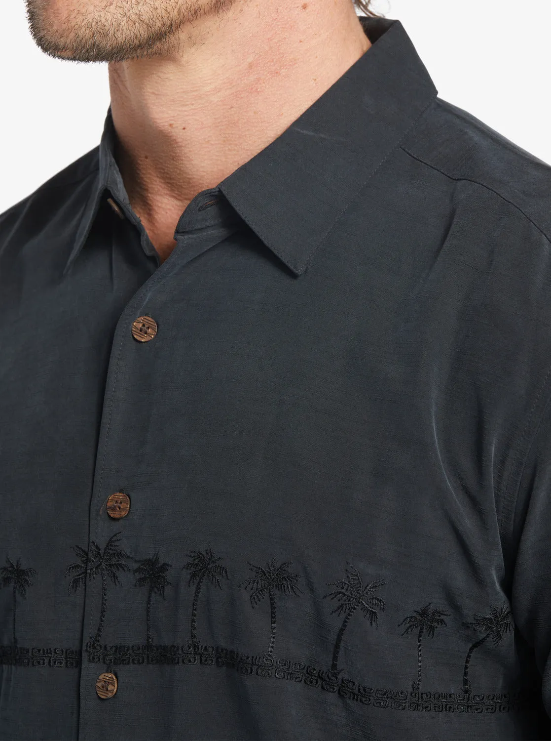 Waterman Tahiti Palms Premium Anti-Wrinkle Shirt - Black sold by Quiksilver product image thumbnail 5