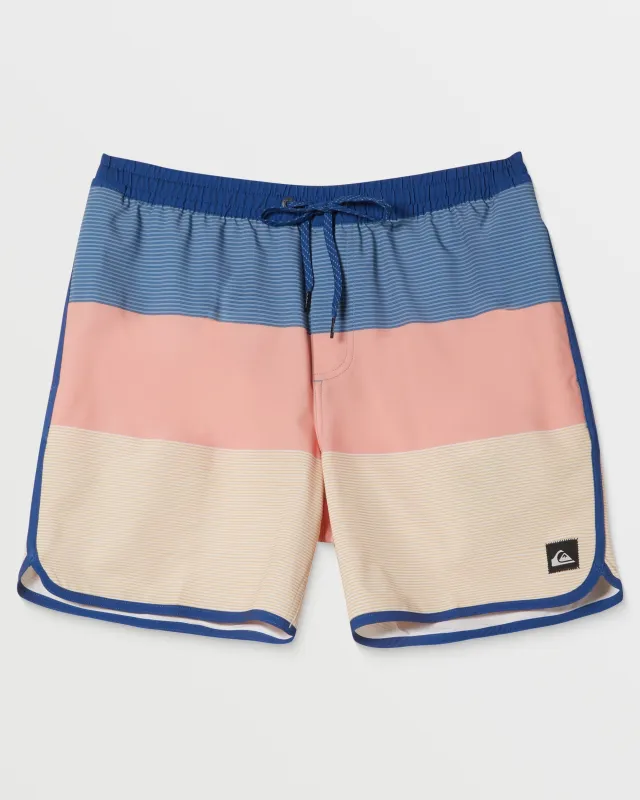 Surfsilk Tijuana 17" Swim Trunks - Peach N Cream Print sold by Quiksilver
