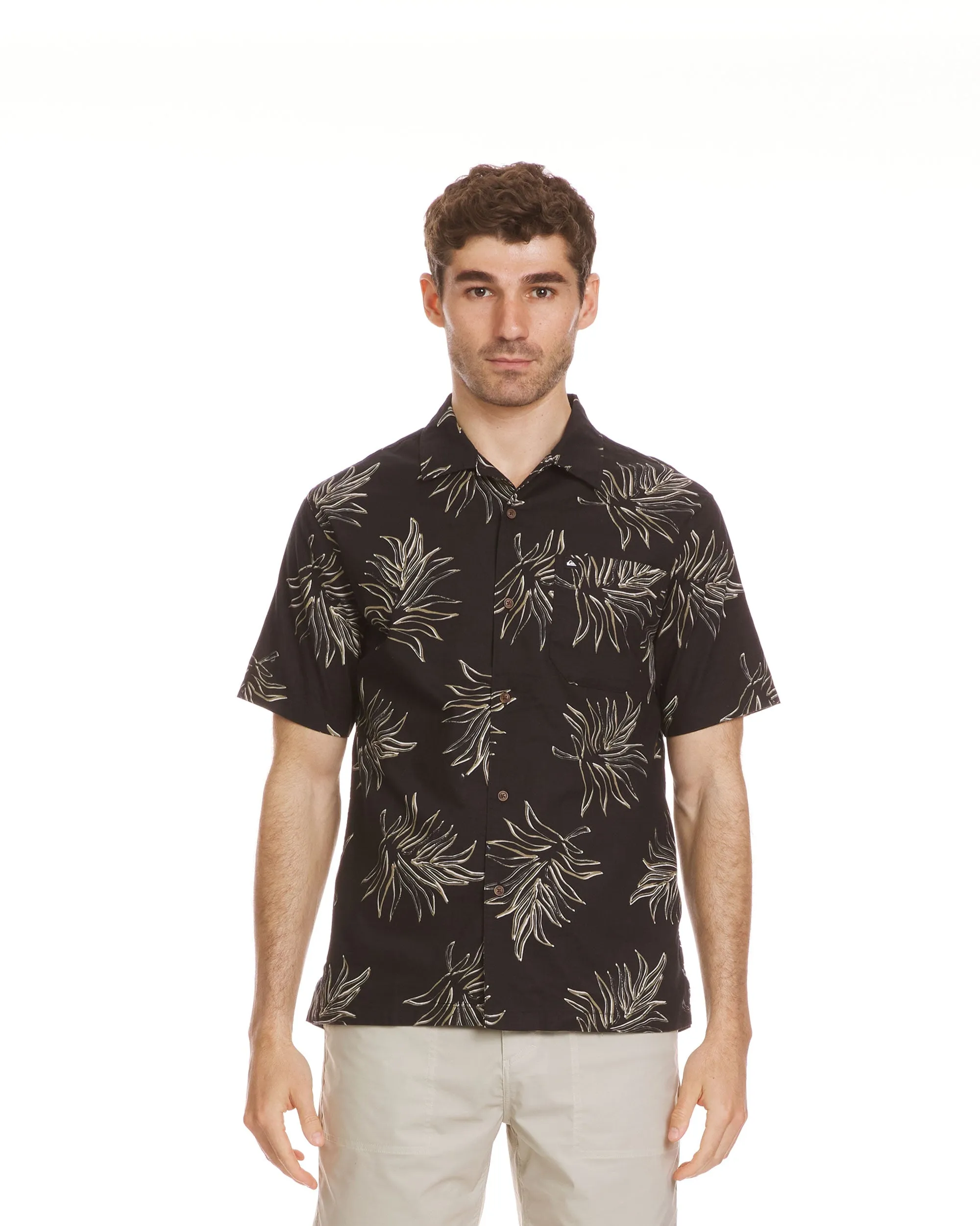 Island Palms Casual Short Sleeve Shirt - Black sold by Quiksilver