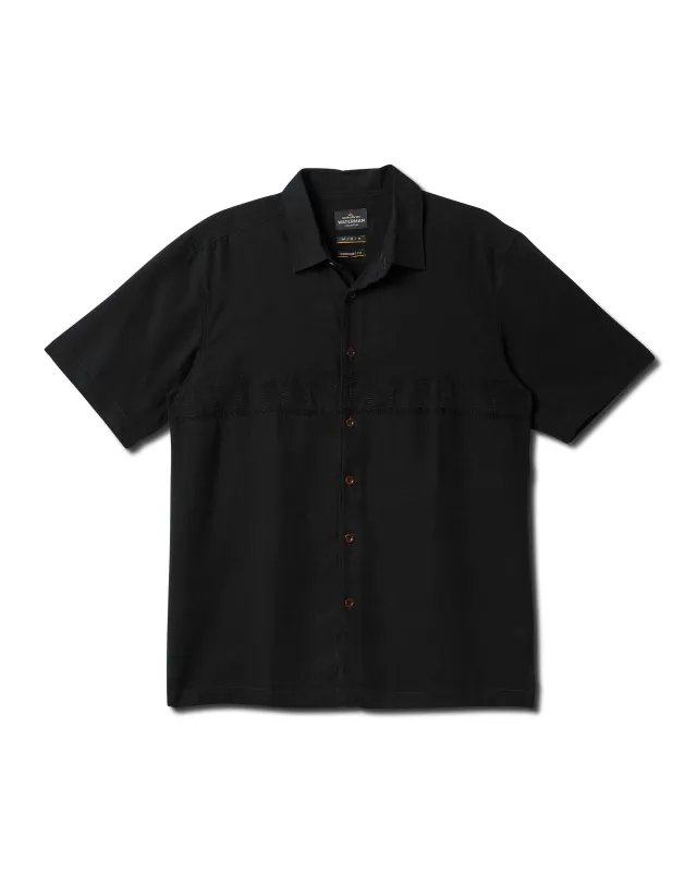 Waterman Tahiti Palms Premium Anti-Wrinkle Shirt - Black sold by Quiksilver