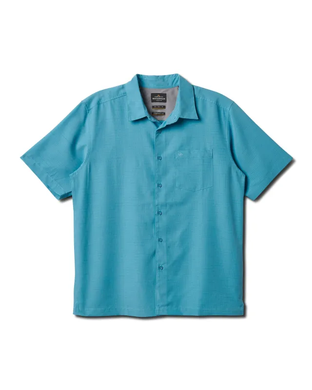 Waterman Centinela Premium Anti-Wrinkle Shirt - Aqua sold by Quiksilver