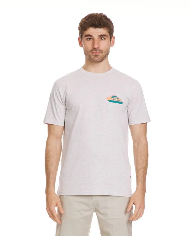 Blocked T-Shirt - Silver White Heather sold by Quiksilver