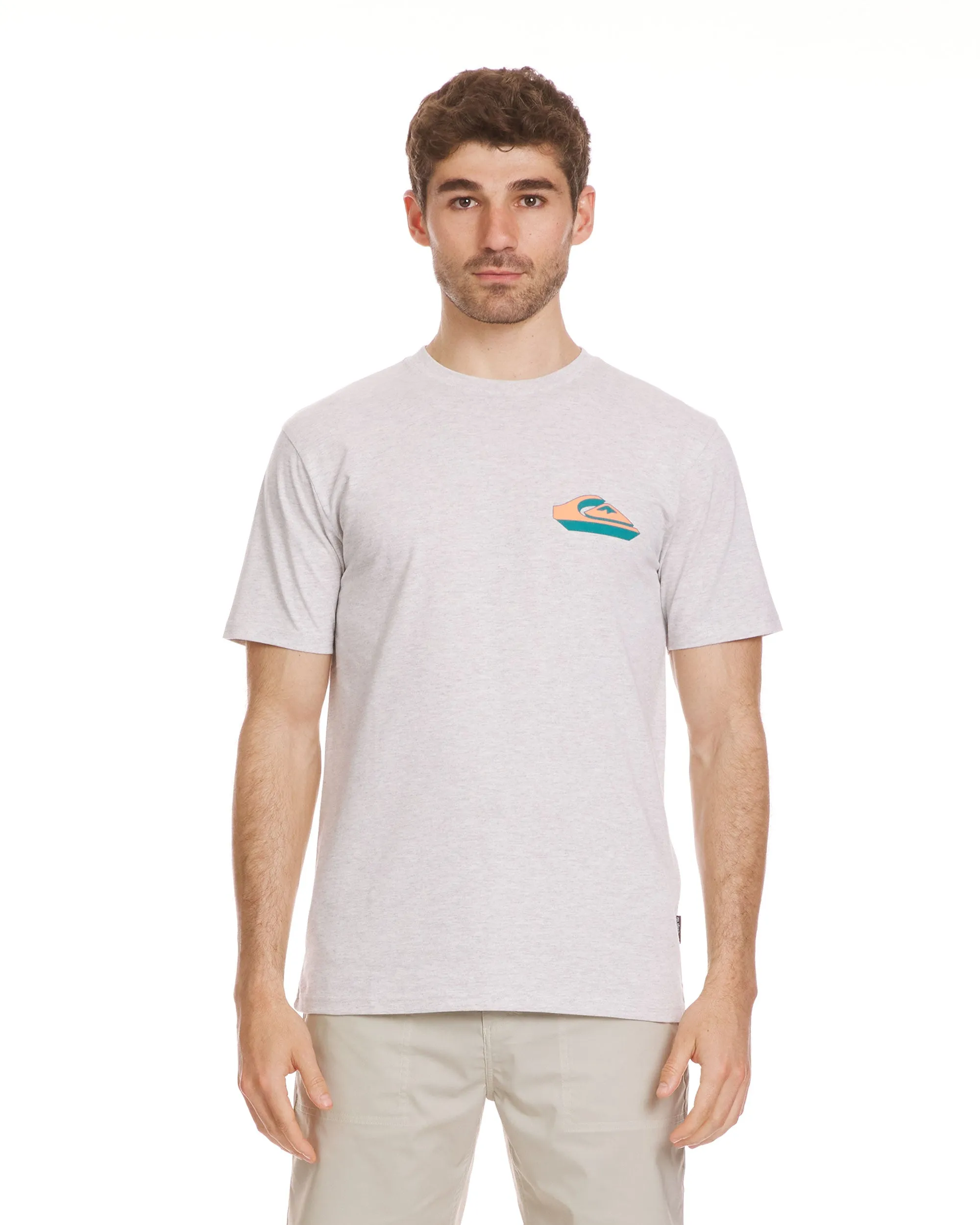 Blocked T-Shirt - Silver White Heather sold by Quiksilver