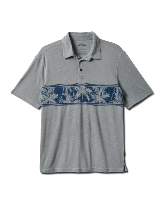Waterman Motu Short Sleeve Polo Shirt - Smoke sold by Quiksilver